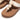 Women Cream Metallic-Trim Toe-Post Sandals