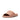 Women Beige Leather Pool Slides