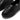 Women All Black Leather Flatform Penny Loafers