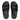 Women All Black Two-Bar Buckle Slides