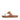 Women Latte Tan Rubber-Circlet Leather Toe-Post Sandals