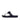 Women Midnight Navy Rubber-Circlet Leather Toe-Post Sandals