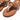Women Latte Tan Rubber-Circlet Leather Toe-Post Sandals