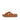 Women Light Tan Leather Flatform Cross Slides