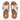 Women Silver Metallic Leather/Cork Flatform Cross Slides