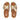 Women Platino Metallic Leather/Cork Flatform Cross Slides