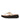 Women Stone Beige/Black Leather Flatform Toe-Post Sandals