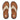 Women Stone Beige/Black Leather Flatform Toe-Post Sandals