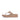 Women Beige Leather Flatform Toe-Post Sandals