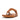 Women Light Tan Rubber-Buckle Leather Toe-Post Sandals