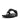 Women Black Rubber-Buckle Leather Toe-Post Sandals