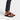 Women Black Rubber-Buckle Leather Toe-Post Sandals