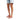 Women Dusky Red Rubber-Buckle Leather Toe-Post Sandals