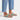 Women Light Blue Rubber-Buckle Leather Toe-Post Sandals