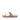 Women Beige Rubber-Buckle Leather Toe-Post Sandals