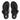 Women Black Rubber-Buckle Leather Toe-Post Sandals