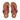 Women Dusky Red Rubber-Buckle Leather Toe-Post Sandals