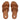Women Light Tan Rubber-Buckle Two-Bar Leather Slides