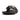 Women Black Rubber-Chain Leather Toe-Post Sandals