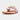 Women Light Pink Rubber-Chain Leather Toe-Post Sandals