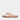 Women Light Pink Rubber-Chain Leather Toe-Post Sandals