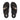 Women Black Rubber-Chain Leather Toe-Post Sandals