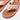 Women Light Pink Rubber-Chain Leather Toe-Post Sandals
