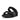 Women All Black Adjustable Shimmerlux Slides