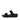 Women All Black Adjustable Shimmerlux Slides
