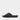 Women All Black Leather Cross Slides