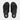 Women All Black Leather Cross Slides