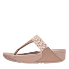 Women Beige Mix Art-Webbing Toe-Post Sandals
