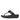 Women All Black Bow Leather Toe-Post Sandals