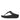 Women Black Resin-Lock Leather Toe-Post Sandals