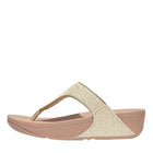 Women Stone Beige Mix Shimmerweave Toe-Post Sandals