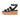 Women Black  Leather/Cork Strappy Wedge Sandals