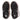 Women Black  Leather/Cork Strappy Wedge Sandals