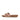 Women Beige Buff Adjustable Buckle Leather Slides