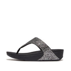 Women Silver  Glitterball Toe-Post Synthetic Leather & Textile Sandals