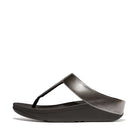 Women Pewter  Glitterdust  Metallic Toe-Post Sandals