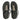 Women Black  Crystal-Chain Leather Toe-Post Sandals