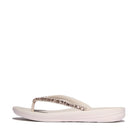 Women Nude Rose Multi-Crystal Ergonomic Flip-Flops