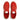 Womens Red Fabric Suede Sneakers