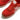 Womens Red Fabric Suede Sneakers