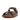 Men Dark Brown Moc Slide In Leather