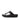 Men All Black  Cross-Hatch Leather Toe-Post Sandals