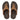 Men Brown  Cross Hatch Leather Toe Post Sandals