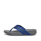 Men True Blue  Surfer Stripe Webbing Toe Post Sandals