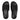 Men All Black Ergonomic Leather Slides