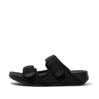 Men All Black  Water-Resistant  Nylon Slides
